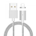 Câble Magnétique - OUISMART - Argent - Nylon Tressé - Compatible iPhone 5 à 14 - Charge Rapide