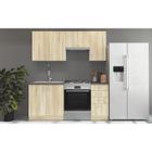 DIAMWOOD EXPERT EN EQUIPEMENT SARA Cuisine complète modulable - 5 éléments - Décor chêne sonoma - L 180 cm - Plan de travail non inclus