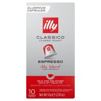 LOT DE 10 - ILLY Classico Espresso Café Capsules Compatible Nespresso - Paquet de 10 capsules