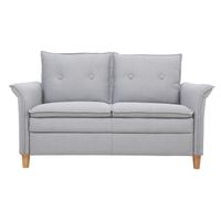 Canapé 2 places MILIBOO CLIFF en tissu gris - Design classique et confortable