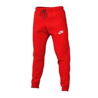 Pantalon de survêtement Nike TECH FLEECE - Rouge - Coupe ajustée - Cordon de serrage - Hauts poignets côtelés
