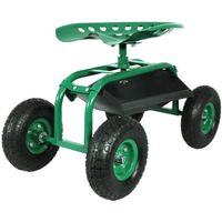 Varan Motors - tc4501A siège de jardinage 150kg, chariot de jardin, Banc roulant, chariot d'atelier, siège de travail
