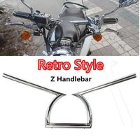 Ywei Barre de Poignée de Moto Pour Yamaha Suzuki Honda Chopper Bobber Chrome