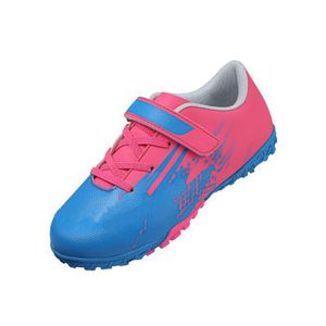 Chaussures de Football Enfant Unisexe Taille 31 Rose et Bleu - Crampons Synthétique et Salle Semelle Antidérapante Confortable