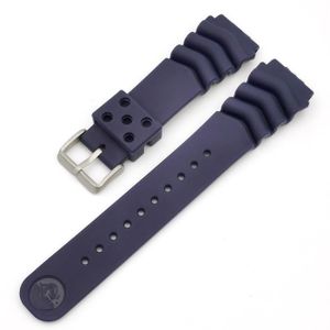 BRACELET MONTRE CONNEC. couleur bleu taille 20mm Bracelet de montre en cao