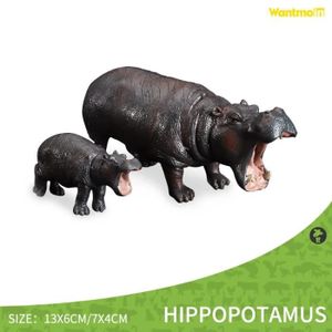 FIGURINE - PERSONNAGE Hippopotame - Figurines de Collection d'animaux sa