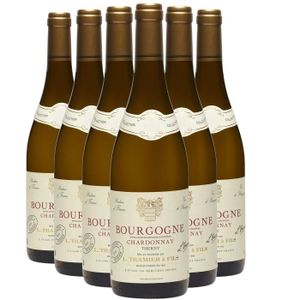 VIN BLANC Bourgogne Chardonnay Tiserny Blanc 2022 - Lot de 6