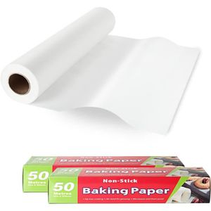 Rouleau papier cuisson siliconé 50 m - Tom Press