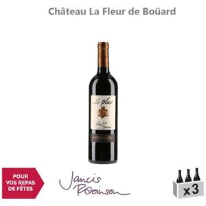 VIN ROUGE Château La Fleur de Boüard Le Plus de la Fleur de Boüard Rouge 2016 - Lot de 3x75cl - Appellation AOC Lalande-de-Pomerol - Vin