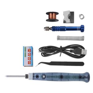 FER - POSTE A SOUDER Kit de fer à souder, Mini stylo de fer à souder USB portable, outils de soudage électroniques pour la réparation d'appareils