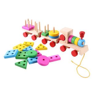 ASSEMBLAGE CONSTRUCTION Petit train jouets enfants jouets éducatifs en boi