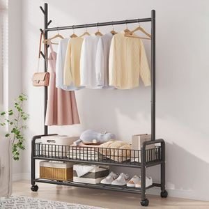 Hofuton Armoire Vêtements Rangement Organisateur Penderie de Vêtement  Pliable Noir