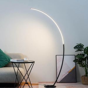 LAMPADAIRE Grand lampadaire courbé LED noir 170 cm - Thalia