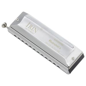 or Color : Silver noir Harmonica chromatique 16 trous pour performances de niveau professionnel Harmonica argent