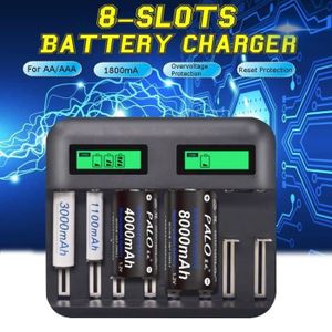 Acheter PALO LCD USB chargeur de batterie intelligent pour Ni-MH Ni-CD AA  AAA batterie rechargeable 3000 mAh Ni-MH 1,2 V AA piles rechargeables Kit  de charge batterie