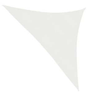 VOILE D'OMBRAGE Voile d'ombrage triangulaire PEHD 160 g/m² - ZJCHAO - Blanc - 5x5x6 m