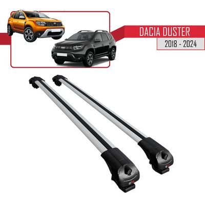Pour Dacia Duster 2018-2024 Barres de Toit ACE-1 Railing Porte-Bagages de voiture / Noir - Auto