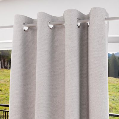 Soleil D'Ocre Rideau Occultant à Oeillets Blanc 135x250 Cm - Polyester Haut De Gamme