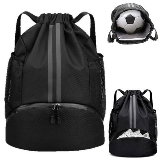 Sac De Sport Étanche Sb04 - Unisexe, Nylon, Cordon, Poche Zippée, Rouge Foncé