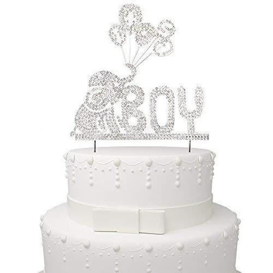 C Est Un Garcon Elephant Bebe Strass Metal Argente Strass Gateau Decoration De Fete Pour K Sauvage Slivl Achat Vente Figurine Decor Gateau Cdiscount
