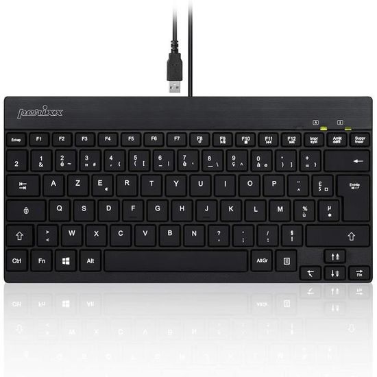 SIMPLETEK - Kit Souris Et Clavier Noir Sans Fil 2,4 G Disposition RO Roumain | Romanian Keyboard QWERTZ | Clavier Numérique Souris Ergonomique 3 Touches Récepteur USB