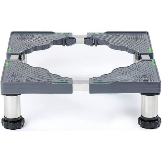 Support Sur Pieds Pour Lave-linge/Sèche-linge - Acier Inoxydable 60x60cm - Surélève, Antivibration, Anti-rouille