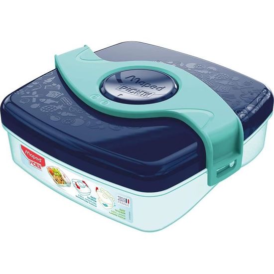 Boîte Repas Inox Maped Picnik 900ml - Raton Laveur - Hermétique, Lavable Lave-vaisselle