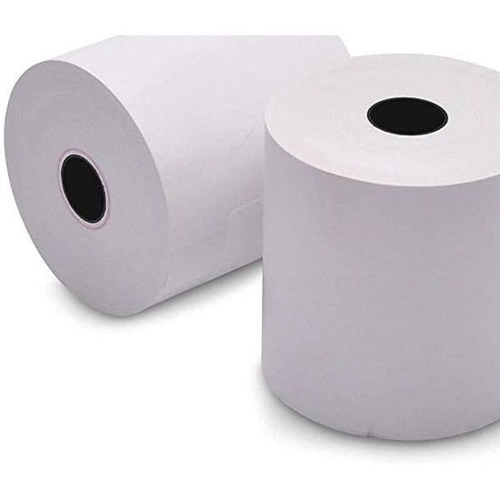 50 Rouleaux Papier Thermique 80x80mm - Pour Caisse Enregistreuse, Balance - Papier 50g Sensibilité Haute