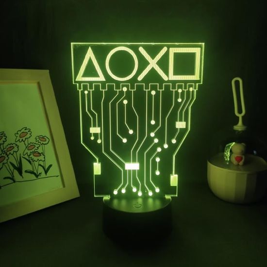 Couleur Black Lamp Base G couleur 16 couleur avec télécommande Lampe LED 3D au Néon jeu, Illusion de Lumière