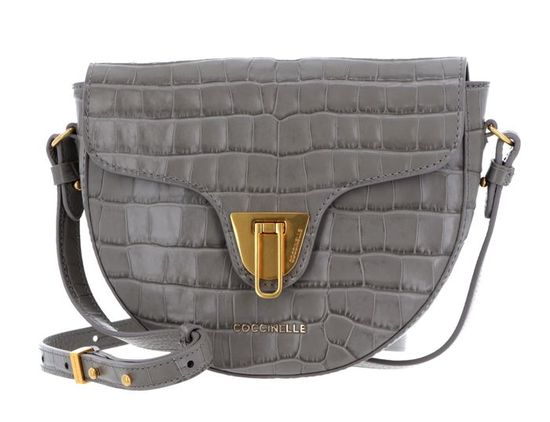 Sac Bandoulière Coccinelle Beat Elephant - Cuir De Vache Marron Bark - Neuf Avec étiquettes