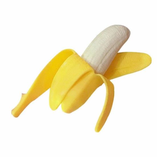 Banana Stretchy Toys Slow Rising Fidget Toy Stress Relief Toys Simulation Realistic Food Fruit 