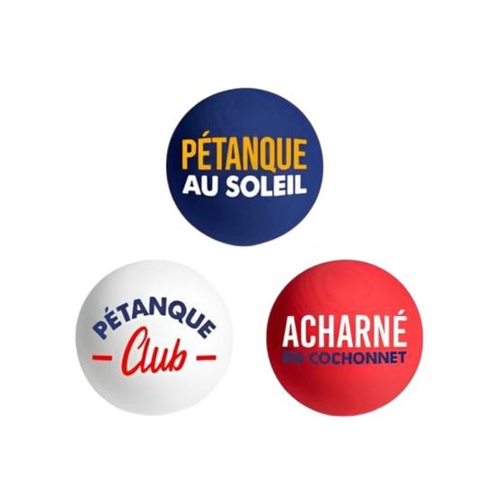 Lot de 3 Cochonnets Pétanque Fantaisie (Modèle: TM-COCH_VAR_5