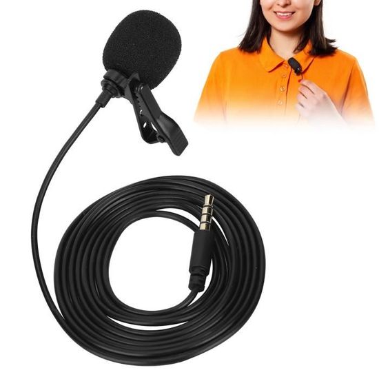 Microphone stéréo pour téléphone portable caméra accessoires audio  universels avec support de câble de 3,5 mm - Cdiscount Appareil Photo