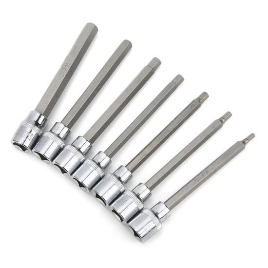 Douille Visseuse Adaptateur Embouts Douille Hexagonale 1/4 6-19mm pour Perceuse à Main