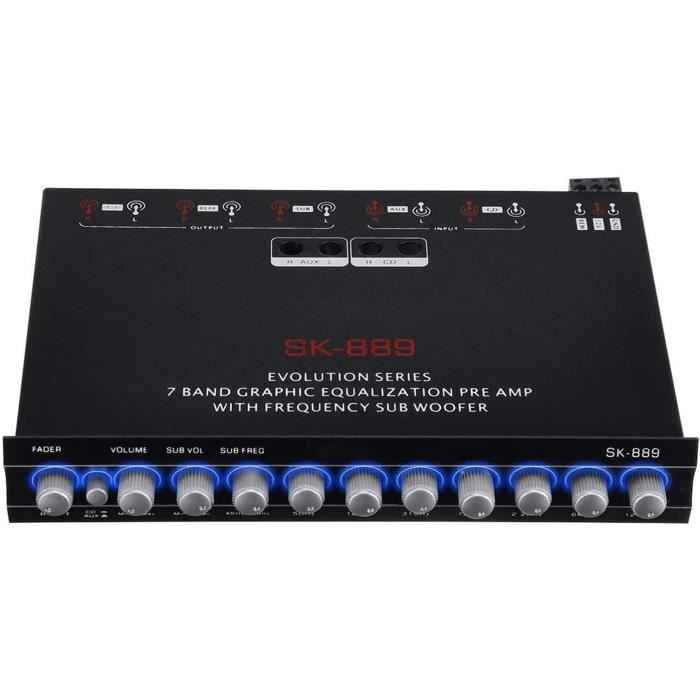 Amplificateur Audio Voiture TOTMOX 3800W - 2 Canaux, Pour Caisson De Basses Sous Le Siège, Puissance Max - 6