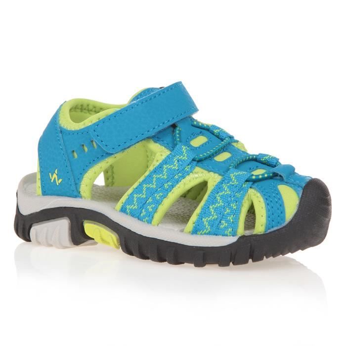 WANABEE Sandales de randonnée 300 - Enfant - Bleu et vert