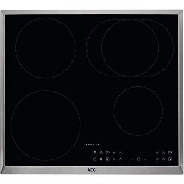 AEG IKB6431AXB Plaque de cuisson électrique-encastrable 6 éléments chauffants - 576 cm-fonction hobby-affichage électronique