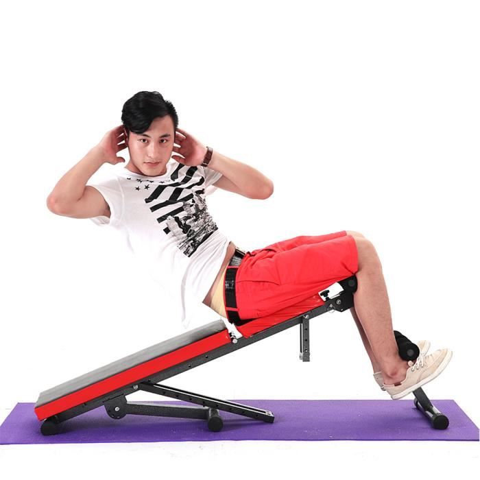 HEk Banc de Musculation Pliable Multifonction Sit-up Fitness Banc de Fitness Gymnastique à Domicile Abdominaux Banc incliné Plat Ban