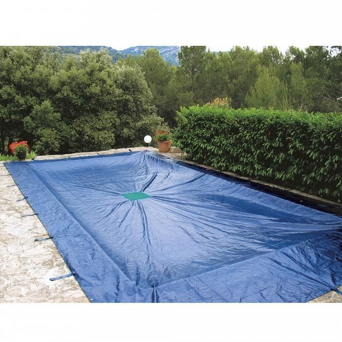 Bache 8x14m pour piscine rectangulaire Bache epaisse et resistante de 140 g/m².Bache piscine rectangulaire avec œillet