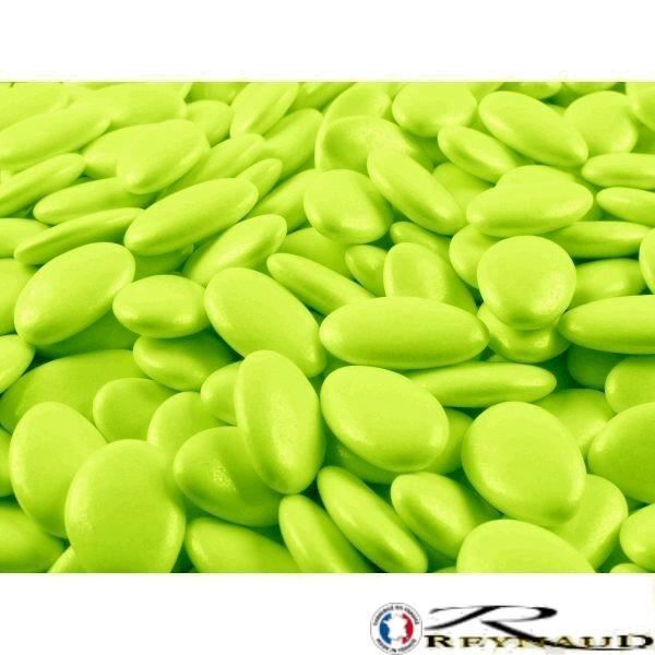 Dragée chocolat vert anis boite 500g environ 180 dragées 70% de cacao