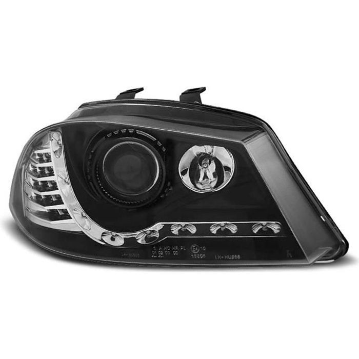 Paire de feux phares Seat Ibiza 6L 02-08 Daylight led noir