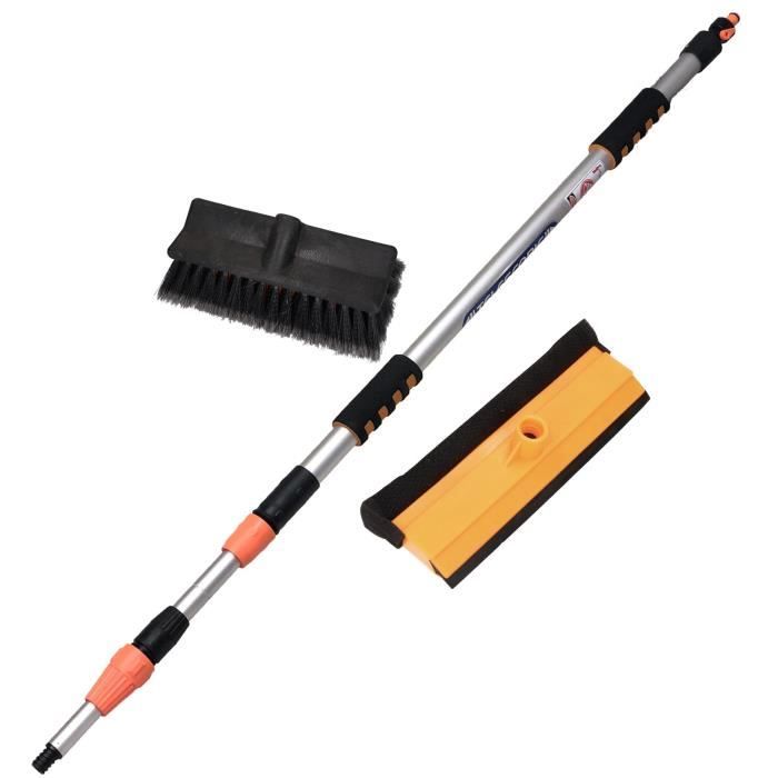 Nettoyage telescopique de brosse lavage de voiture en aluminium extensible de 3m