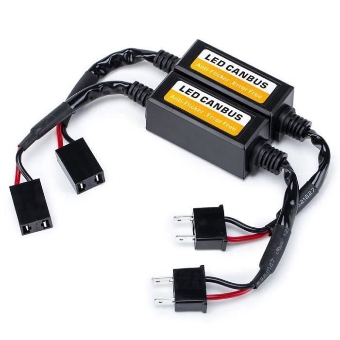 Voiture H4 Ampoule LED Decodeur Resistance de Clignotant LED Erreur Canbus Avertissement Canceller et Anti Scintillement Plu Sh67060