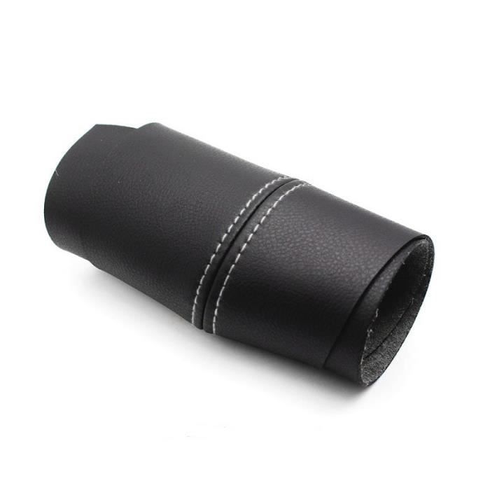 Décoration Véhicule,Seulement 3 portes voiture accoudoir couverture en cuir pour VW Golf 4 MK4 Bora Jetta - Type black-white line #A