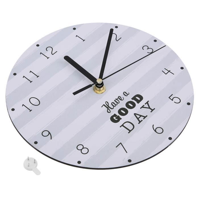 20 cm de style européen ménage salon chambre décoration horloge murale silencieuse balayage (batterie non incluse)