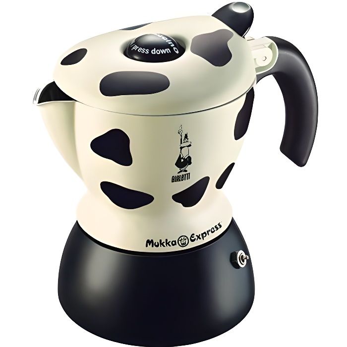 Bialetti - Mukka Express - 0103238 - Preparation Cappucino ou Cafe au lait - Coloris Vache - 3418