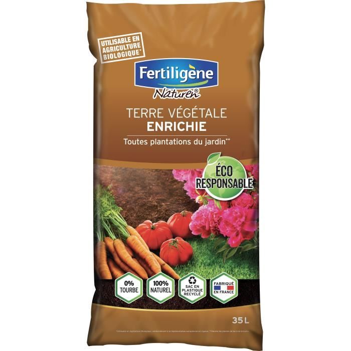 NATUREN - Terre végétale enrichie - 35L