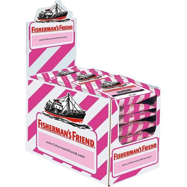 Fisherman's friend framboise, pastilles sans sucre, 24 sachets de 25g
