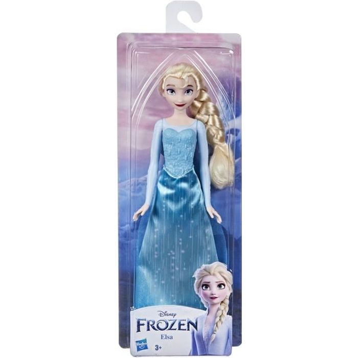 DISNEY LA REINE DES NEIGES - Poupée Elsa Poussière d'Étoiles avec jupe, bottes et longs cheveux blonds - pour enfants - dès 3 ans