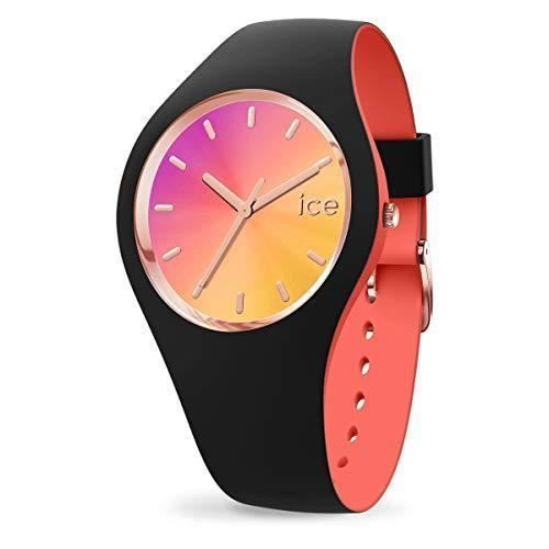 Ice Watch Ice Duo Chic California Montre Noire pour Femme avec Bracelet en Silicone 016977 (Small)